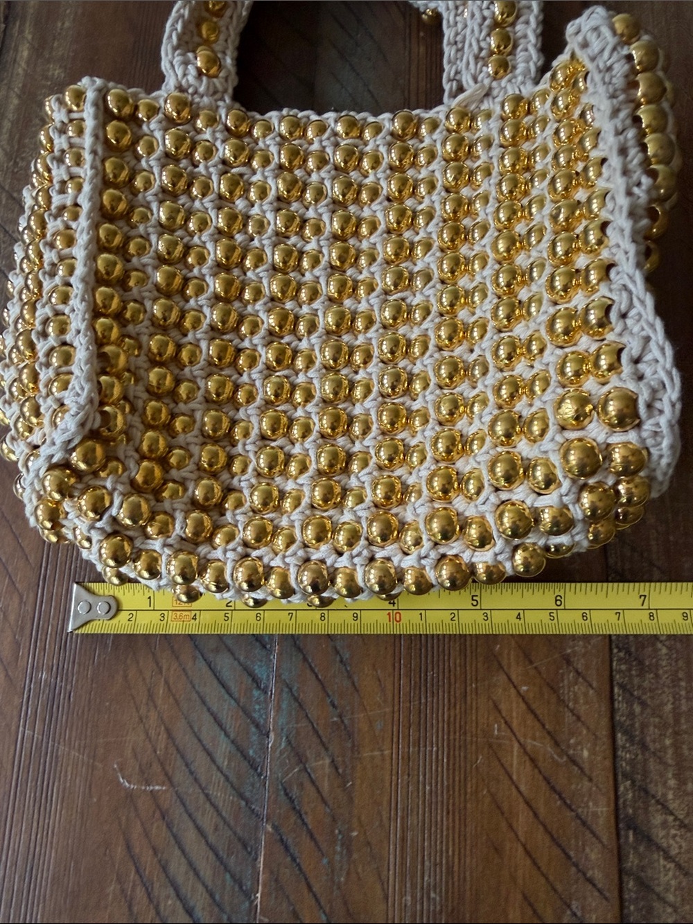 Women’s J.Crew Bag Purse Hand knotted Crochet Beaded Bag New NWT - Picture 5 of 6
